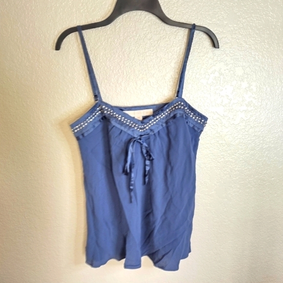 NWT Stella McCartney for H&M 100% Silk Sparkle Y2K tank Top sz 36/S - Picture 1 of 7